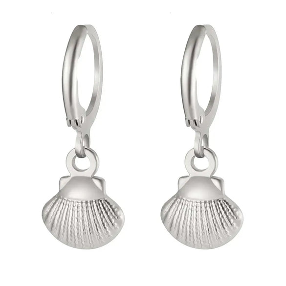 1 Pair Simple Style Classic Style Sun Starfish Shell Plating 304 Stainless Steel Drop Earrings
