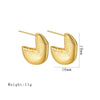 1 Pair Simple Style Classic Style Swirl Pattern Plating 304 Stainless Steel 18K Gold Plated Ear Studs