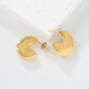 1 Pair Simple Style Classic Style Swirl Pattern Plating 304 Stainless Steel 18K Gold Plated Ear Studs