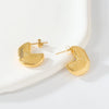 1 Pair Simple Style Classic Style Swirl Pattern Plating 304 Stainless Steel 18K Gold Plated Ear Studs
