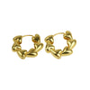 1 Pair Simple Style Classic Style Water Droplets Plating Brass Earrings
