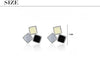 1 Pair Simple Style Color Block Epoxy Copper Ear Studs