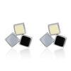 1 Pair Simple Style Color Block Epoxy Copper Ear Studs