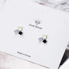 1 Pair Simple Style Color Block Epoxy Copper Ear Studs
