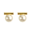 1 Pair Simple Style Commute Geometric Imitation Pearl Alloy Earrings
