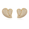 1 Pair Simple Style Commute Heart Shape Plating Inlay Copper Zircon 18K Gold Plated Ear Studs