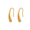 1 Pair Simple Style Commute Hook Solid Color Polishing Plating 304 Stainless Steel 18K Gold Plated Ear Studs
