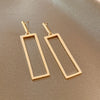 1 Pair Simple Style Commute Rectangle Stainless Steel Drop Earrings