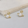 1 Pair Simple Style Commute Solid Color Plating Inlay Copper Pearl 18K Gold Plated Ear Studs