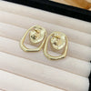 1 Pair Simple Style Commute Water Droplets Plating Alloy Gold Plated Ear Studs