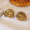 1 Pair Simple Style Conch Plating 304 Stainless Steel 18K Gold Plated Ear Studs