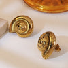 1 Pair Simple Style Conch Plating 304 Stainless Steel 18K Gold Plated Ear Studs