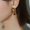 1 Pair Simple Style Flower Copper 18K Gold Plated Ear Studs