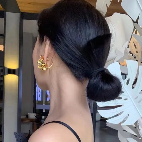 1 Pair Simple Style Flower Copper 18K Gold Plated Ear Studs