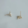 1 Pair Simple Style Flower Inlay Sterling Silver Zircon Ear Studs