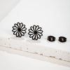 1 Pair Simple Style Flower Polishing Plating Stainless Steel 18k Gold Plated Ear Studs
