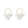 1 Pair Simple Style Flower Shell Inlay Crystal Women's Earrings