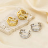1 Pair Simple Style Geometric 304 Stainless Steel 18K Gold Plated Ear Studs