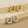 1 Pair Simple Style Geometric 304 Stainless Steel 18K Gold Plated Earrings Ear Studs