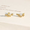 1 Pair Simple Style Geometric Plating Copper Zircon Ear Studs
