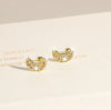 1 Pair Simple Style Geometric Plating Copper Zircon Ear Studs