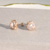 1 Pair Simple Style Geometric Plating Copper Zircon Ear Studs