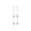 1 Pair Simple Style Geometric Plating Freshwater Pearl Sterling Silver Drop Earrings