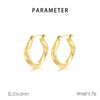1 Pair Simple Style Geometric Solid Color 304 Stainless Steel 18K Gold Plated Earrings