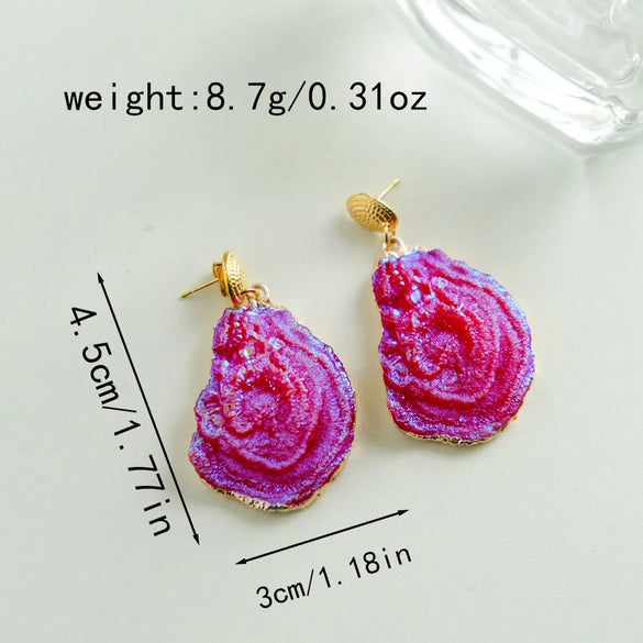 1 Pair Simple Style Geometric Solid Color 304 Stainless Steel Drop Earrings