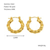 1 Pair Simple Style Geometric Solid Color Plating 304 Stainless Steel Earrings
