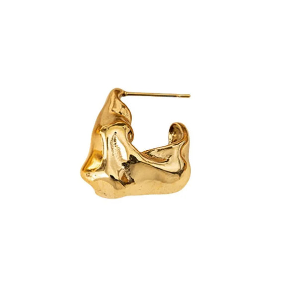 1 Pair Simple Style Geometric Solid Color Plating 304 Stainless Steel Titanium Steel 18K Gold Plated Ear Studs