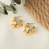 1 Pair Simple Style Geometric Solid Color Plating 304 Stainless Steel Titanium Steel 18K Gold Plated Ear Studs