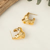 1 Pair Simple Style Geometric Solid Color Plating 304 Stainless Steel Titanium Steel 18K Gold Plated Ear Studs