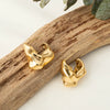1 Pair Simple Style Geometric Solid Color Plating 304 Stainless Steel Titanium Steel 18K Gold Plated Ear Studs