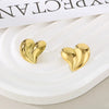 1 Pair Simple Style Heart Shape 304 Stainless Steel 18K Gold Plated Ear Studs