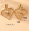 1 Pair Simple Style Heart Shape Alloy Drop Earrings