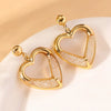 1 Pair Simple Style Heart Shape Alloy Drop Earrings
