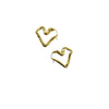 1 Pair Simple Style Heart Shape Copper 18K Gold Plated Earrings