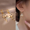 1 Pair Simple Style Heart Shape Inlay Alloy Zircon Drop Earrings