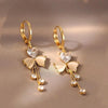 1 Pair Simple Style Heart Shape Inlay Alloy Zircon Drop Earrings