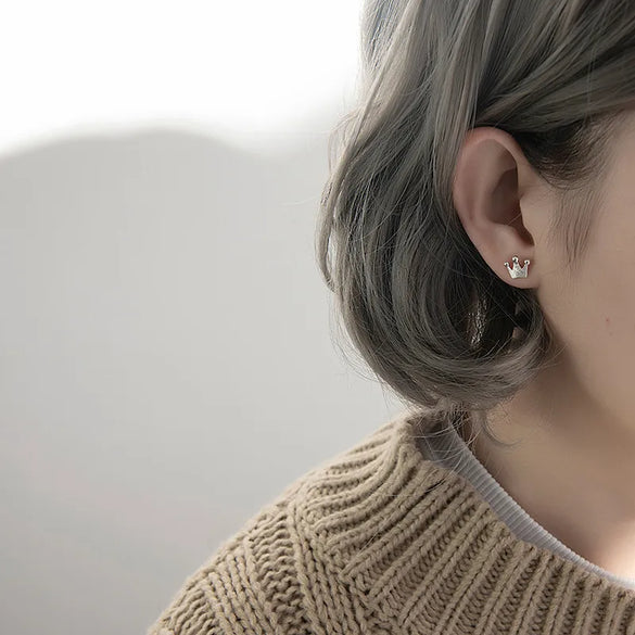 1 Pair Simple Style Letter Snowflake Copper Plated Women's Ear Studs