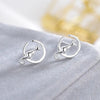 1 Pair Simple Style Letter Snowflake Copper Plated Women's Ear Studs