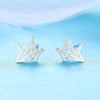 1 Pair Simple Style Letter Snowflake Copper Plated Women's Ear Studs