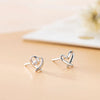 1 Pair Simple Style Letter Snowflake Copper Plated Women's Ear Studs