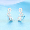 1 Pair Simple Style Letter Snowflake Copper Plated Women's Ear Studs
