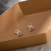 1 Pair Simple Style Letter Snowflake Copper Plated Women's Ear Studs