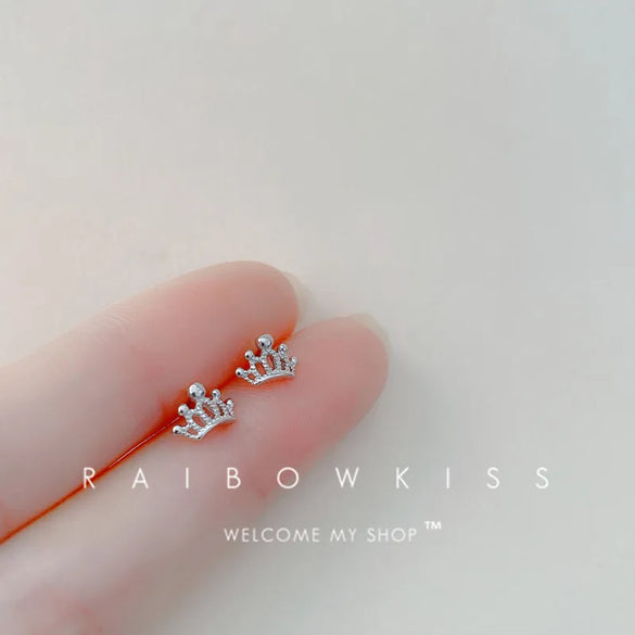 1 Pair Simple Style Letter Snowflake Copper Plated Women's Ear Studs