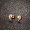 1 Pair Simple Style Lion Polishing Plating 304 Stainless Steel 18K Gold Plated Ear Studs