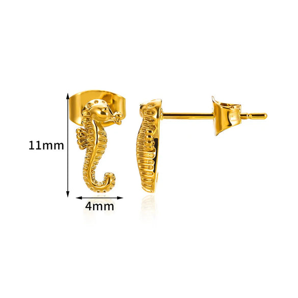 1 Pair Simple Style Ocean 304 Stainless Steel Artificial Pearls 18K Gold Plated Ear Studs