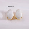 1 Pair Simple Style Oval Plating Copper Earrings